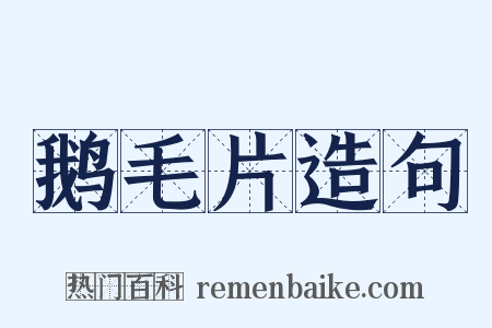 鹅毛片造句是什么意思的图片